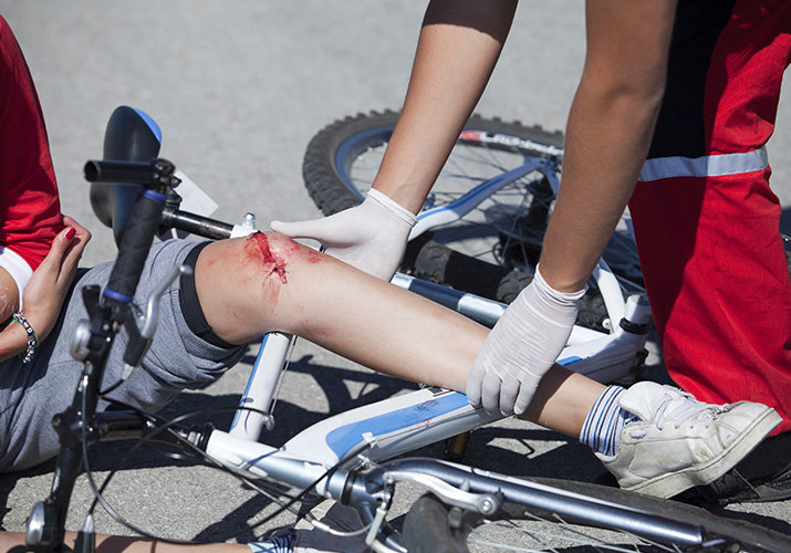 Prva pomoć pri padu s bicikla