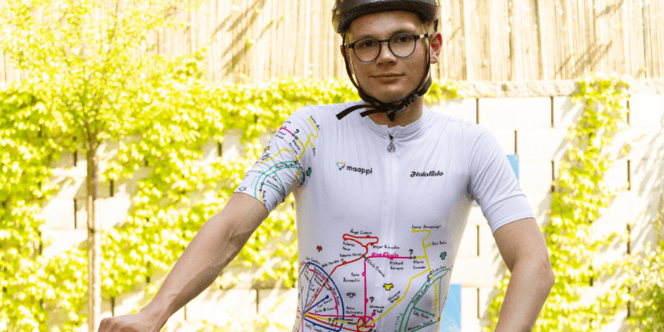 Novo: Unikatni dresovi s kartom Tour de Francea autističnog dizajnera>