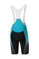 SHIMANO kratke hlače s tregerima - TEAM - crna/tirkizna