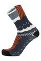 SANTINI čarape klasične - OPTIC - bijela/narančasta/siva