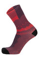 SANTINI čarape klasične - OPTIC - crvena/crna