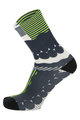 SANTINI čarape klasične - OPTIC - bijela/svjetlozelena/siva