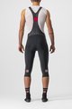 CASTELLI hlače 3/4 s tregerima - ENTRATA - crna