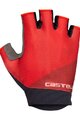CASTELLI rukavice s kratkim prstima - ROUBAIX GEL 2W - crvena