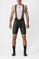 CASTELLI kratke hlače s tregerima - COMPETIZIONE KIT - crna/svjetlozelena