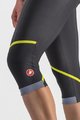 CASTELLI hlače 3/4 bez tregera - VELOCISSIMA THERMAL - crna/svjetlozelena