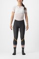 CASTELLI hlače 3/4 bez tregera - VELOCISSIMA THERMAL - crna/narančasta
