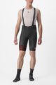 CASTELLI kratke hlače s tregerima - FREE AERO RC KIT - crna/crvena