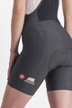 CASTELLI kratke hlače s tregerima - PRIMA - siva/narančasta