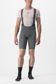 CASTELLI kratke hlače s tregerima - PREMIO BLACK - siva