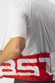 CASTELLI dres kratkih rukava - DOWNTOWN - bijela/crvena