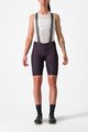 CASTELLI kratke hlače s tregerima - FREE AERO RC W - ljubičasta