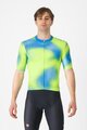CASTELLI dres kratkih rukava - VORTICE - plava/žuta