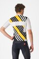 CASTELLI dres kratkih rukava - HERITAGE - crna/bijela/žuta