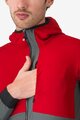 CASTELLI jakna otporna na vjetar - FLY UNLTD - crvena/siva