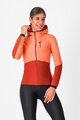 CASTELLI izolirana jakna - UNLIMITED W - narančasta/crvena
