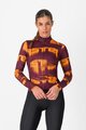 CASTELLI dres dugih rukava zimski - BLUR THERMAL - crvena/žuta