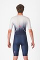 CASTELLI kombinezon - CORE TRI SUIT SHORT SLEEVE - plava/bijela