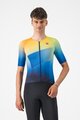 CASTELLI dres kratkih rukava - FREE SPEED 3 RACE TOP - plava/žuta