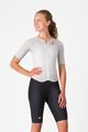 CASTELLI kombinezon - FREE SANREMO 3 W SUIT SHORT SLEEVE - bijela/srebrna/crna