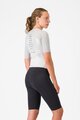 CASTELLI kombinezon - FREE SANREMO 3 W SUIT SHORT SLEEVE - bijela/srebrna/crna