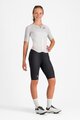 CASTELLI kombinezon - FREE SANREMO 3 W SUIT SHORT SLEEVE - bijela/srebrna/crna
