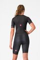 CASTELLI kombinezon - CORE TRI W SUIT SHORT SLEEVE - crna