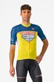 CASTELLI dres kratkih rukava - #GIRO107 OROPA - žuta/plava