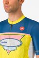 CASTELLI dres kratkih rukava - #GIRO107 OROPA - žuta/plava