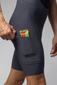 ALÉ kratke hlače s tregerima - GRAVEL-PRO OFF ROAD - GRAVEL - siva