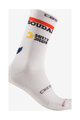 CASTELLI čarape klasične - ROSSO CORSA PRO 18 QUICK STEP 2025 - bijela