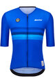 SANTINI dres kratkih rukava - UCI WORLD CHAMPION ITALY - plava