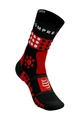 COMPRESSPORT čarape klasične - TREKKING - crna/crvena
