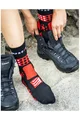 COMPRESSPORT čarape klasične - TREKKING - crna/crvena