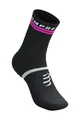 COMPRESSPORT čarape klasične - PRO MARATHON V2.0 - crna/žuta/ružičasta