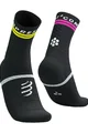 COMPRESSPORT čarape klasične - PRO MARATHON V2.0 - crna/žuta/ružičasta