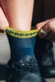 COMPRESSPORT čarape do gležnja - PRO RACING V4.0 RUN LOW - plava/žuta