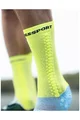 COMPRESSPORT čarape klasične - PRO RACING V4.0 BIKE - bijela/žuta