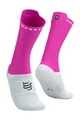 COMPRESSPORT čarape klasične - PRO RACING V4.0 BIKE - bijela/ružičasta