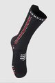 COMPRESSPORT čarape klasične - PRO RACING V4.0 BIKE - crna/crvena