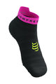COMPRESSPORT čarape do gležnja - PRO RACING SOCKS V4.0 ULTRALIGHT RUN - crna/žuta/ružičasta
