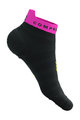 COMPRESSPORT čarape do gležnja - PRO RACING SOCKS V4.0 ULTRALIGHT RUN - crna/žuta/ružičasta