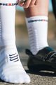COMPRESSPORT čarape klasične - PRO RACING SOCKS V4.0 ULTRALIGHT BIKE - bijela/crna