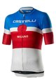 CASTELLI dres kratkih rukava - MILANO - bijela/plava/crvena