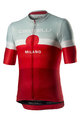 CASTELLI dres kratkih rukava - MILANO - siva/bodro/crvena