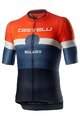 CASTELLI dres kratkih rukava - MILANO - narančasta/plava/crna