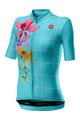 CASTELLI dres kratkih rukava - FIORITA LADY - tirkizna