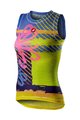 CASTELLI majica bez rukava - PRO MESH W LADY - višebojna/ružičasta