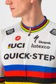 CASTELLI dres kratkih rukava - QUICK-STEP 2022 COMPETIZIONE - duga/bijela