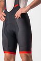 CASTELLI kratke hlače s tregerima - COMPETIZIONE KIT - crna/crvena